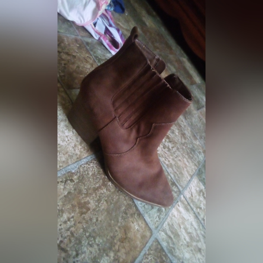 Brown booties, Time and Tru, size 8